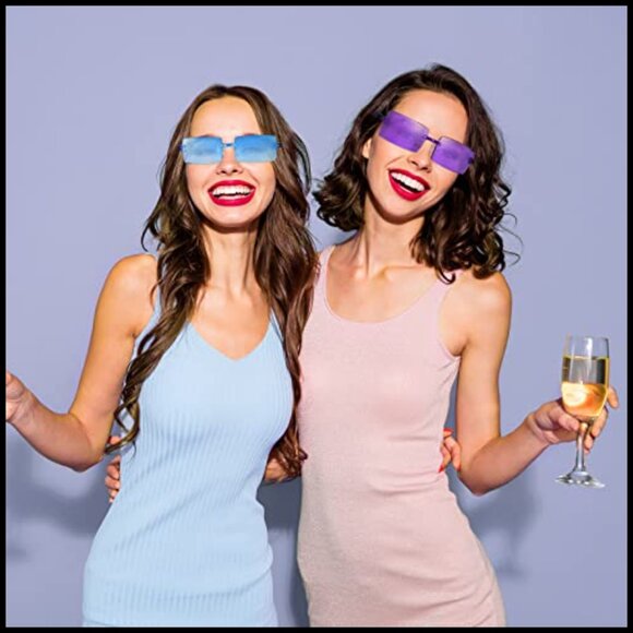Frameless Square Sunglasses Retro Gradient Lens Lightweight Unisex Eyewear main image 5